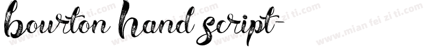Bourton Hand Script字体转换